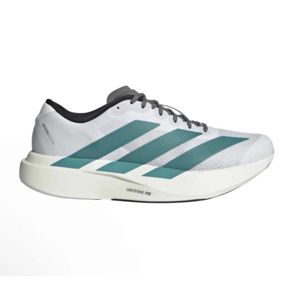 Adidas Adizero Evo SL White Pure Teal Running Shoes JS4487 NEW Men’s Size 14